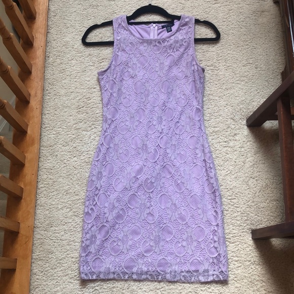 Light Purple Lace Cocktail Dress - Picture 1 of 4